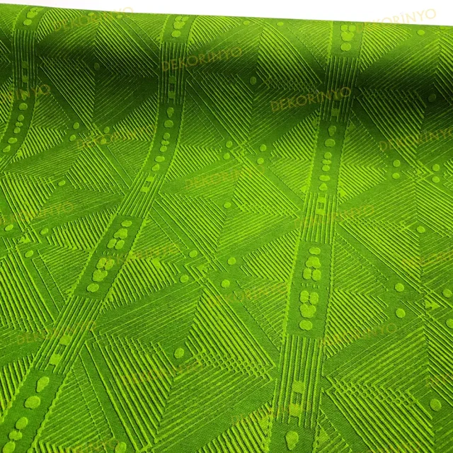 Yeşil Yerli Amerikan Tribal Motifli Kumaş