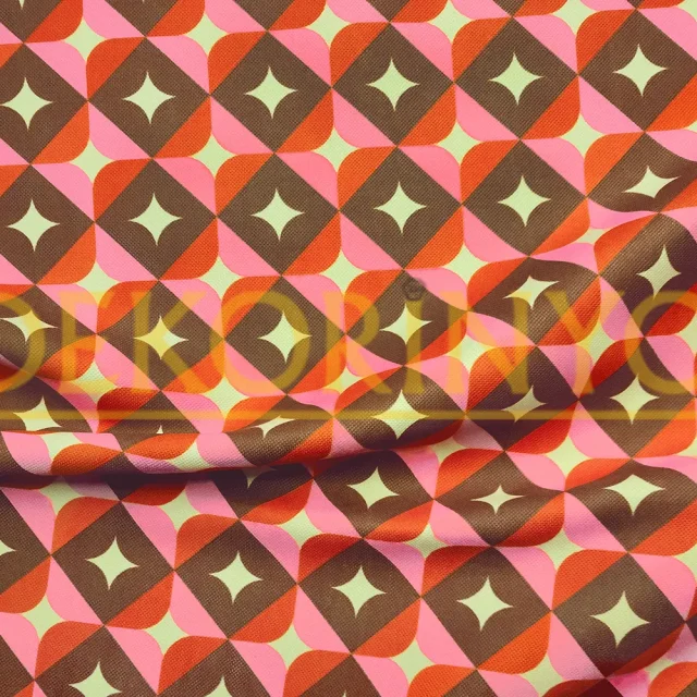 Orta Yüzyıl Modern Temalı Kumaş