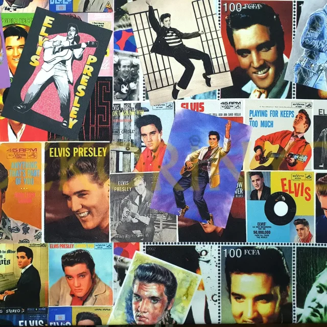 Elvis Presley Albüm Kapakları Desenli Kumaş